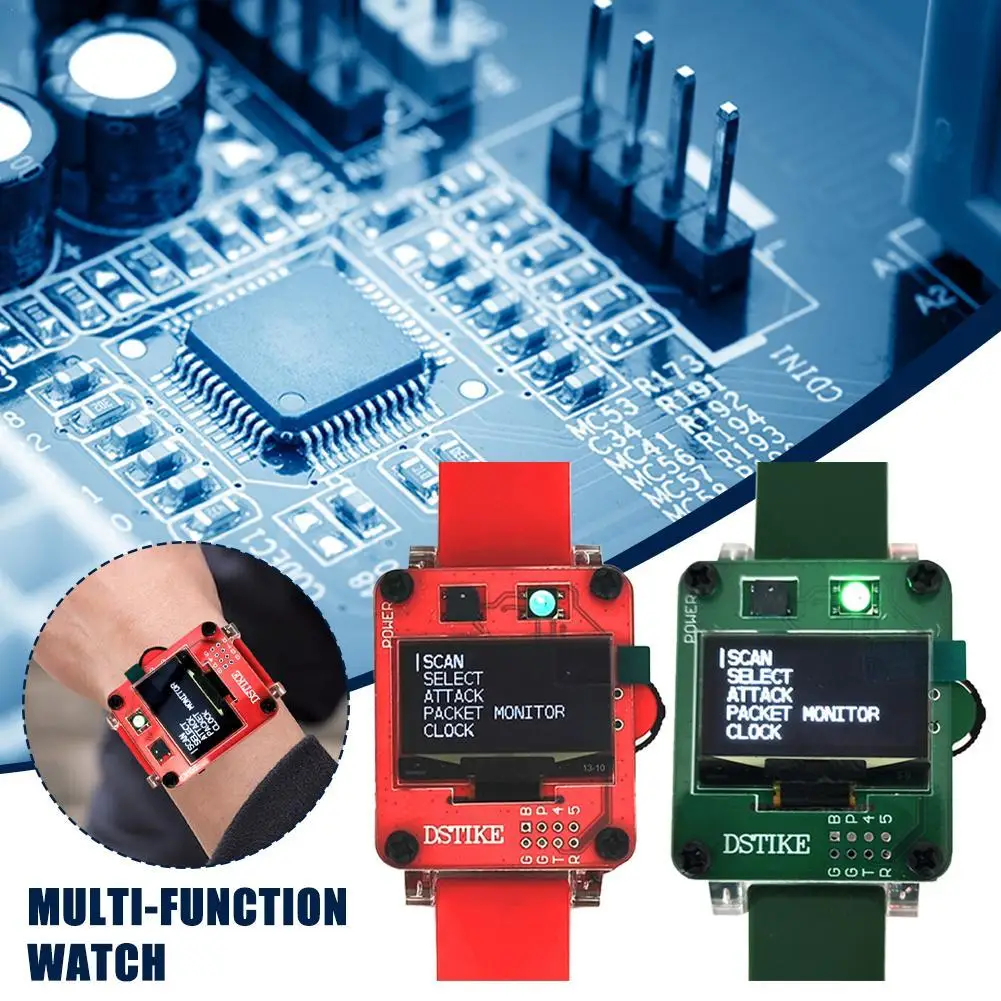 

Часы DSTIKE Deauther X ESP8266, программируемые часы для макетной платы, экран OLED 1,3 дюйма, инструмент для контроля атаки