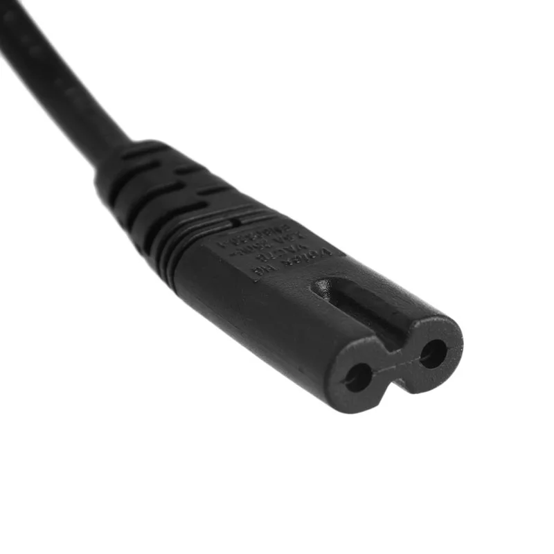 Y1UB 5Ft 2-Prong Wall Power Cable Cord 2 Slot Cord Adapter Short C7 To EU European Black Extension Cord Easy to Use