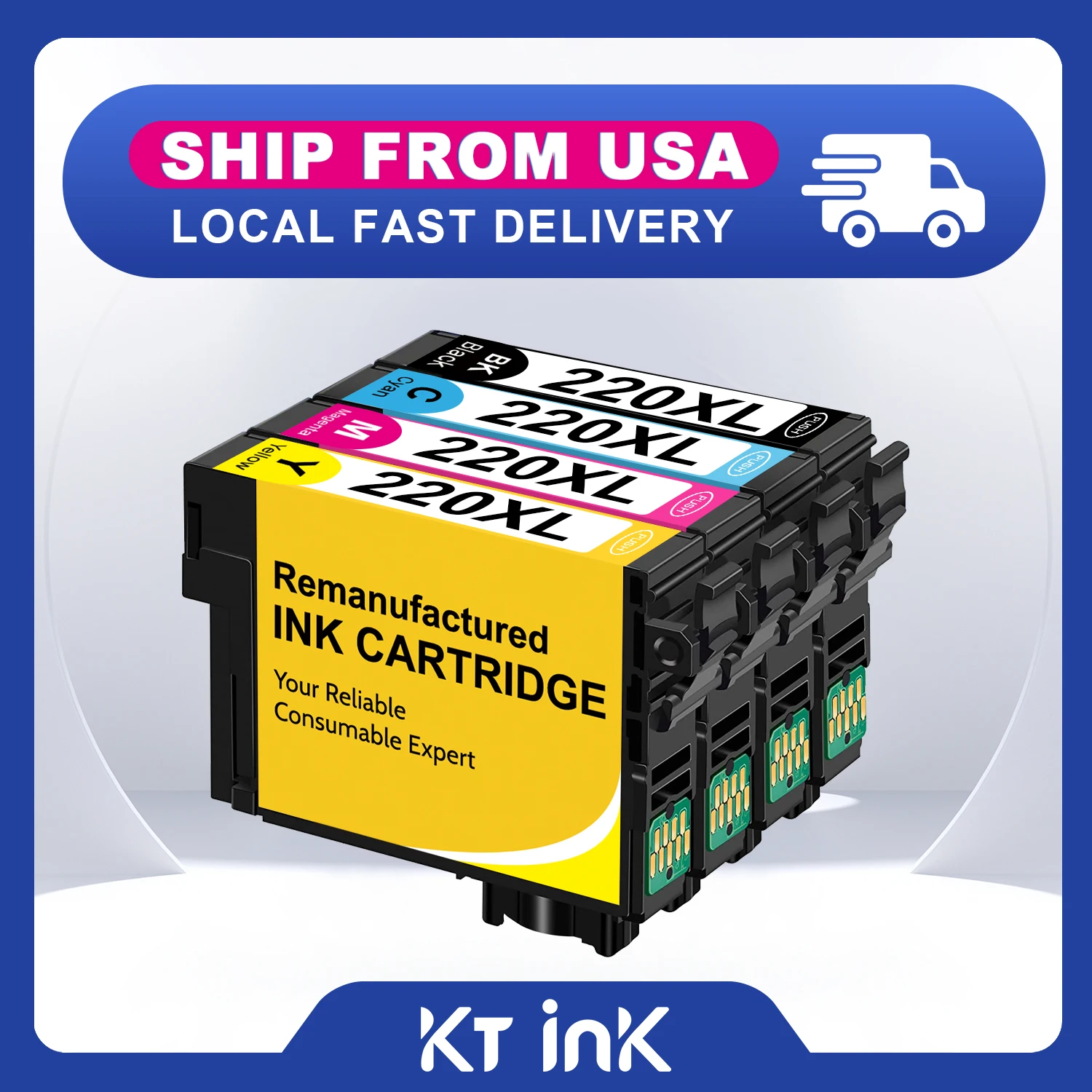 

KT INK Remanufactured Ink Cartridges T220XL Replacement for Epson T220XL for WF-2760 WF-2750 WF-2630 WF-2650 WF-2660 Printers