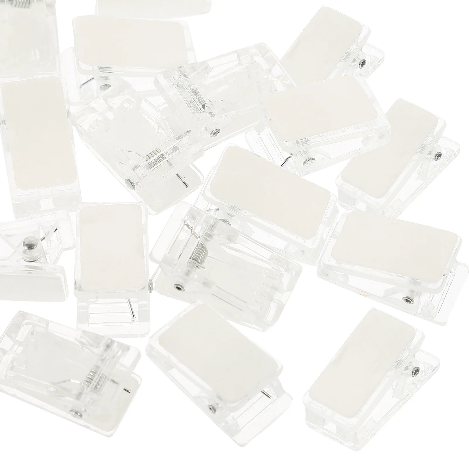 30 قطعة مقاطع الربيع شفافة مقاطع الحائط ذاتية اللصق واضحة لعناصر التعليق لا ثقوب علامات كليب ، مشبك شارة #5