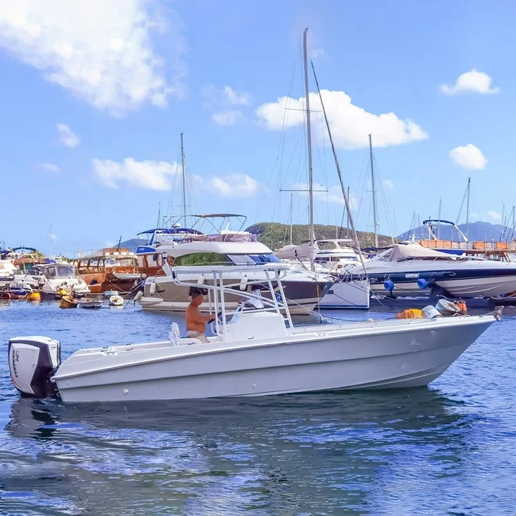 Aluminium fishing boat with 200hp outboard engine