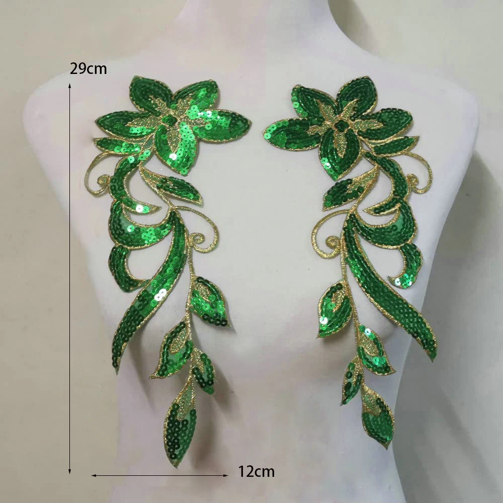 Green Lace Fabric Dress Applique Blouse Sewing Trims DIY Neckline Collar Costume Decoration Accessories