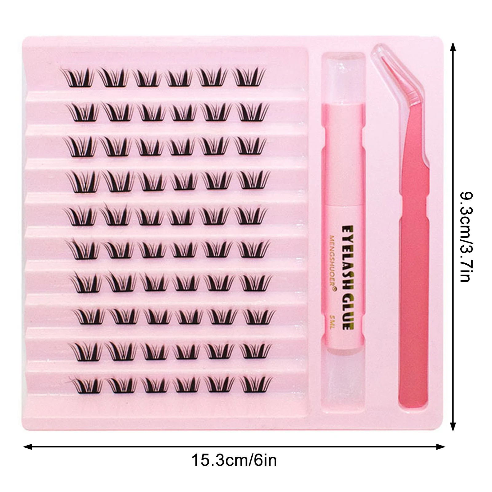 Zestaw do symulacji sztucznych rzęs, pojedyncze kępki, segmentowe sztuczne rzęsy z klejem do rzęs i zestawem pęset, narzędzie do makijażu.