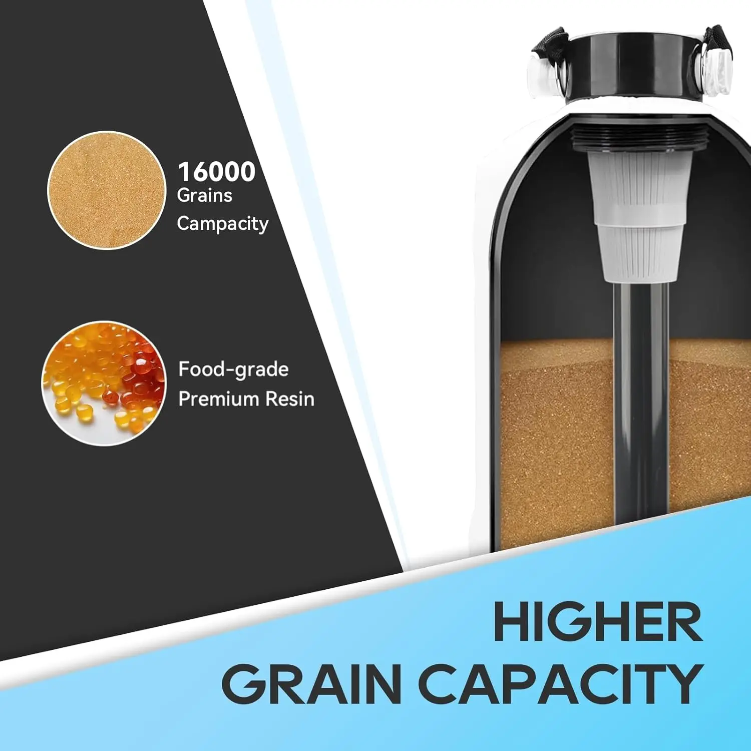 Adoucisseur d'eau portable Grains, pour montres, Beveres, Dureté, Minorganisateur, Améliore la qualité de l'eau, Protège les systèmes d'eau contre l'eau dure