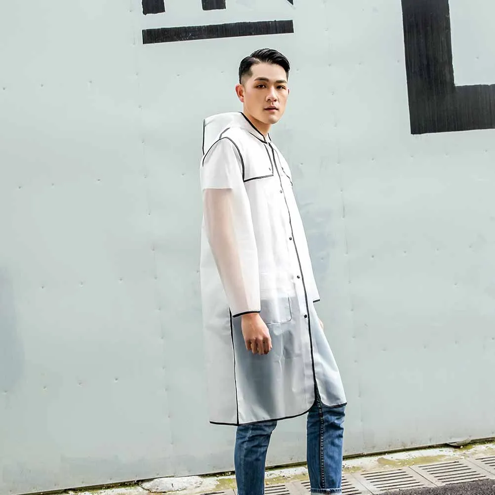 

Anti-droplet Raincoat Portable Adult with Hood Protective Rainwear Poncho Conjoined