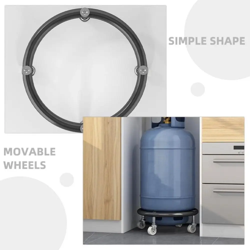 دائم المنقولة خزان الغاز قاعدة الفرامل عجلة اسطوانة حامل قوي آمن ثابت خزان حامل دوللي المنزل #2