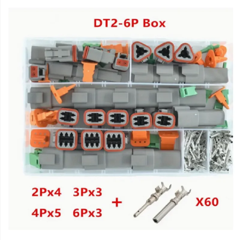 188/250 Stuks Deutsch Dt-Serie Connectorassortiment, Maat 16 Gestempelde Contacten, Waterdichte Elektrische Connectoren Voor Auto 'S ﻿