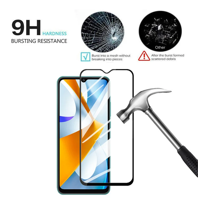 back and front poco c40 screen glass poco c 40 c50 protective glass poco c50 camera film protector c40 poco glass poco x4 gt ultra clear ptotector