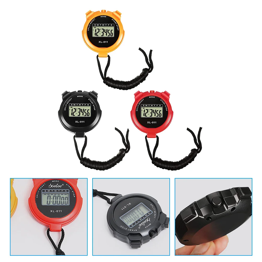 

Digital Stopwatch Timer Black ABS Color Durable Multi Function Sports Exam Cooking Referee Mini