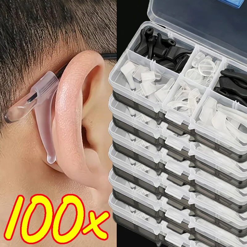 

Anti-slip Ear Hook Glasses Leg Ear Sleeve Bracket Fastener Soft Silicones Grip Eyeglasses Accessories Anti-fall Eyewear Holder