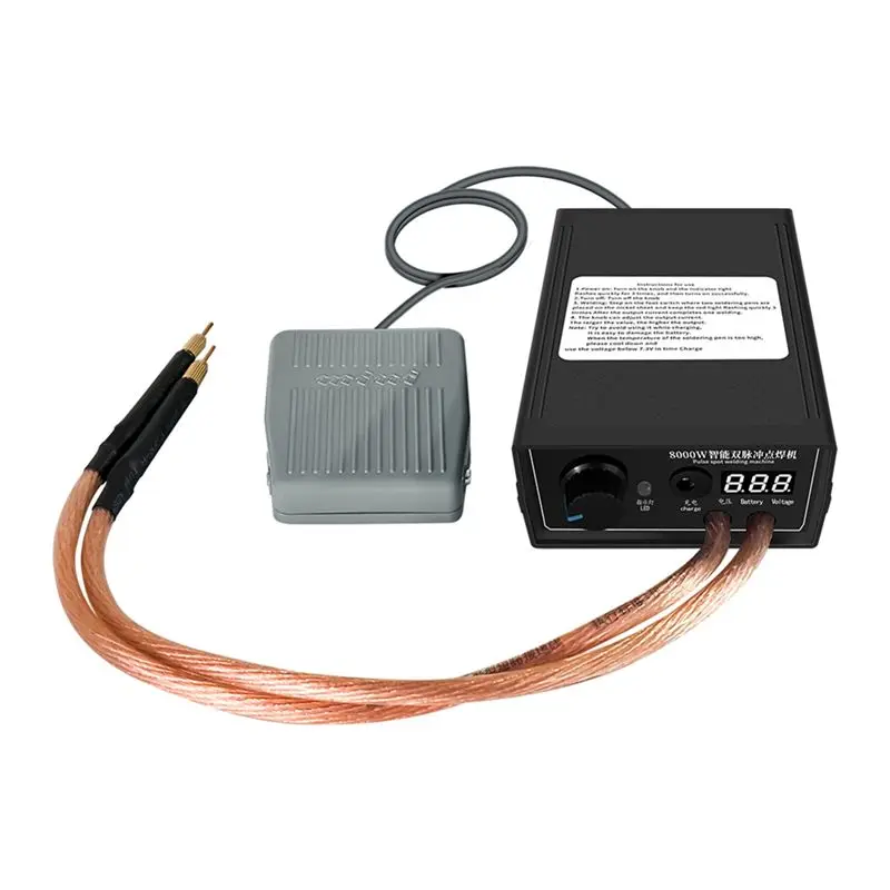 

AEE4-8000W Мощный аппарат для точечной сварки, портативный ручной сварочный аппарат с регулируемым током для 18650, аккумуляторная педаль ручного инструмента