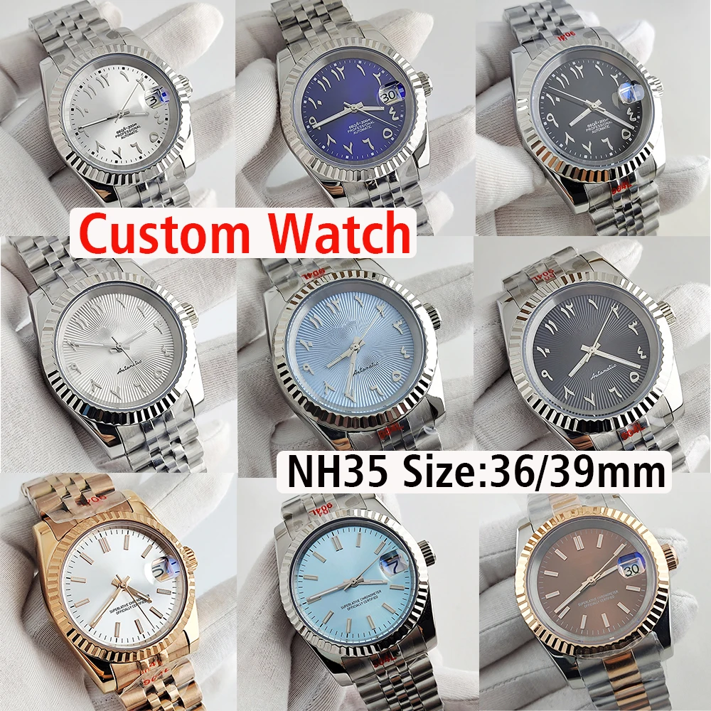 カスタマイズされた時計 NH35 36 ミリメートル/39 ミリメートルレディース/メンズ自動機械式時計サファイア自動オイスター時計