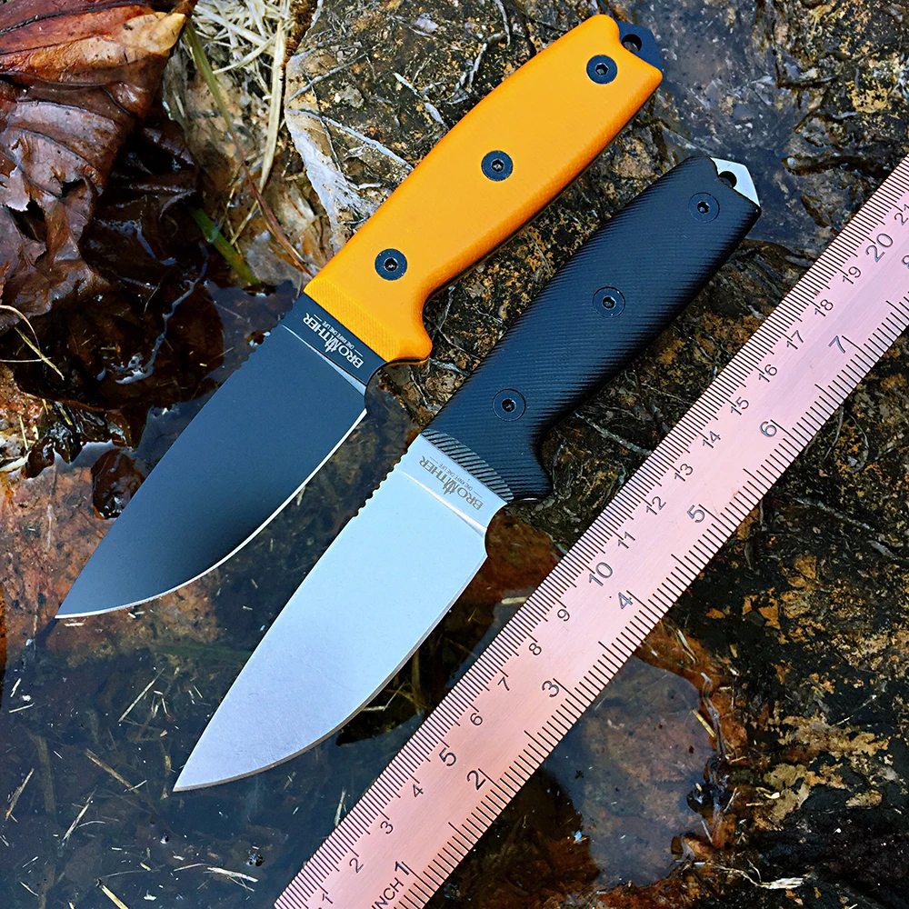 [Minghong Brother F016 ] Fixed Blade Bushcraft Knife Full tang Hunting Straight Knives Camping tactical Survival Knife Tool