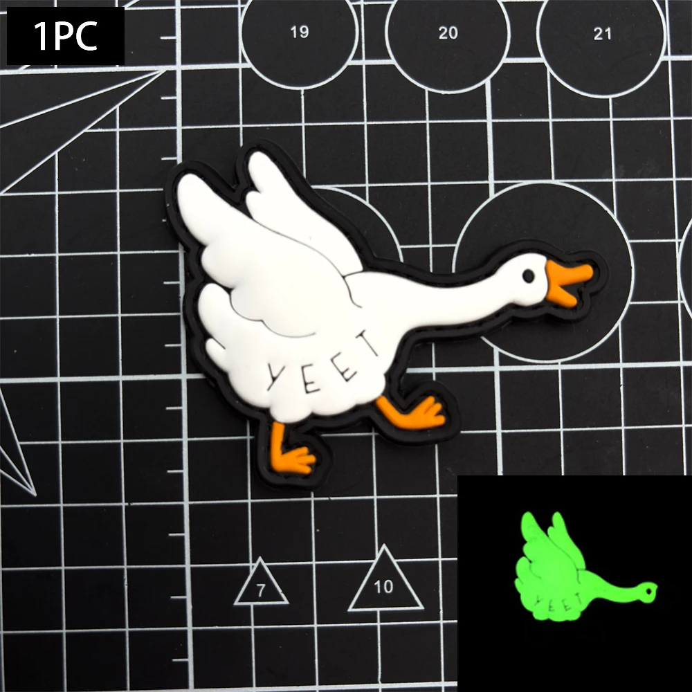 رقعة لاصقة من مادة PVC الصراخة من المطاط الناعم، تأثير متوهج في الظلام، شارة معنويات تكتيكية بخطاف وحلقة - رقعة - متعددة الألوان، مثالية لربطات الظهر والملابس #2