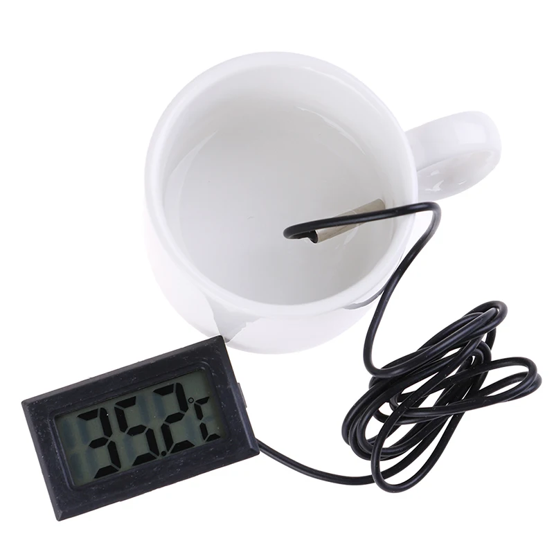 Mini Digital LCD Display Thermometer Temperature Meter Temp Sensor With Probe Measuring Range -50 ° C-110 ° C