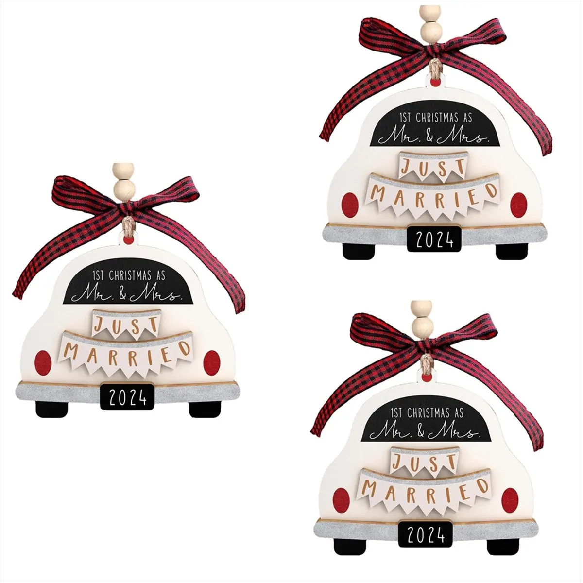 2026 Trend Wedding Car Decoration, Our First Christmas Together Decoration, Wedding Car Wedding Christmas Tree Decoration