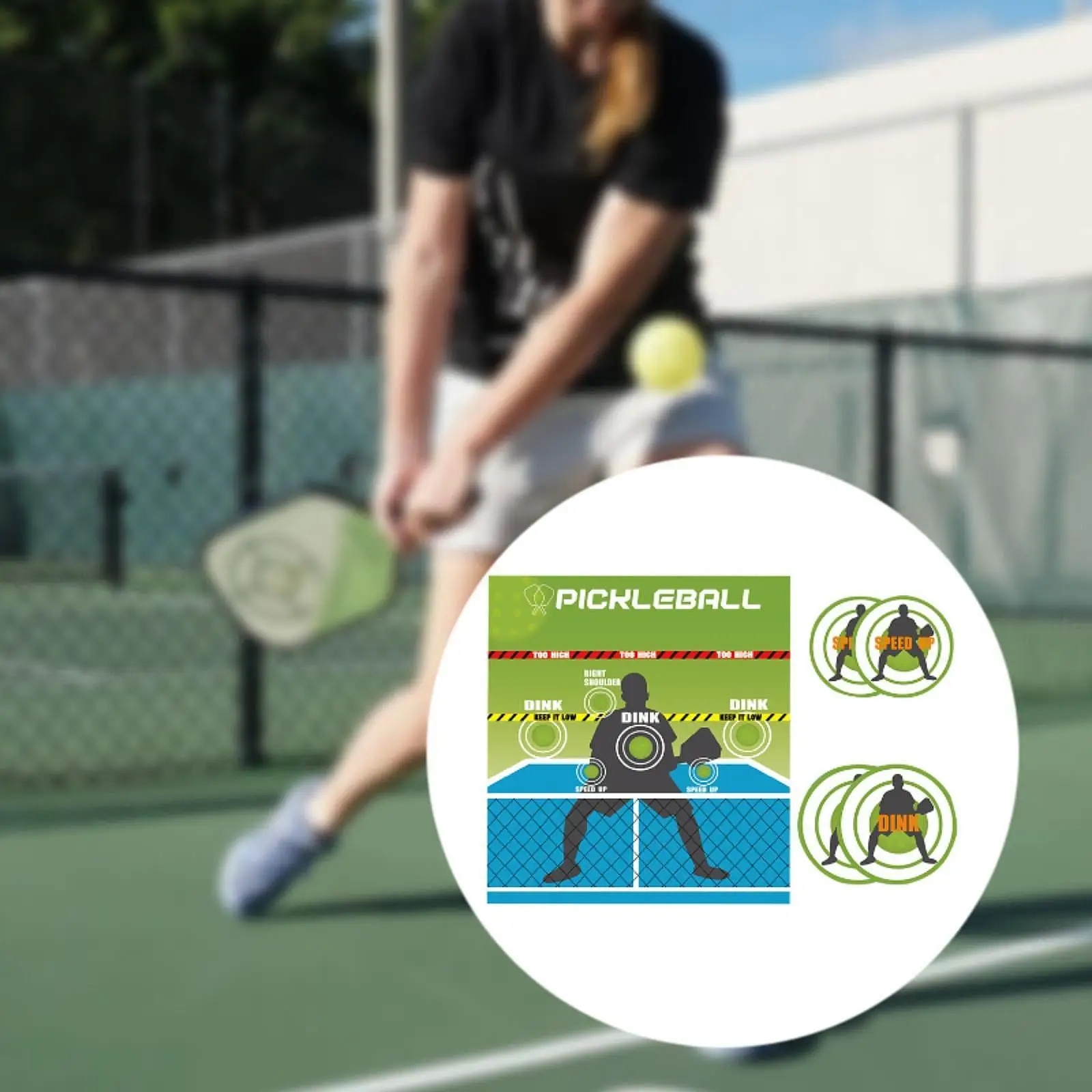 

Pickleball Dink Pad Improve Your Pickleball Game Convert Any Wall into A Pickleball Court Dink Master Exercise Rebounder Aid