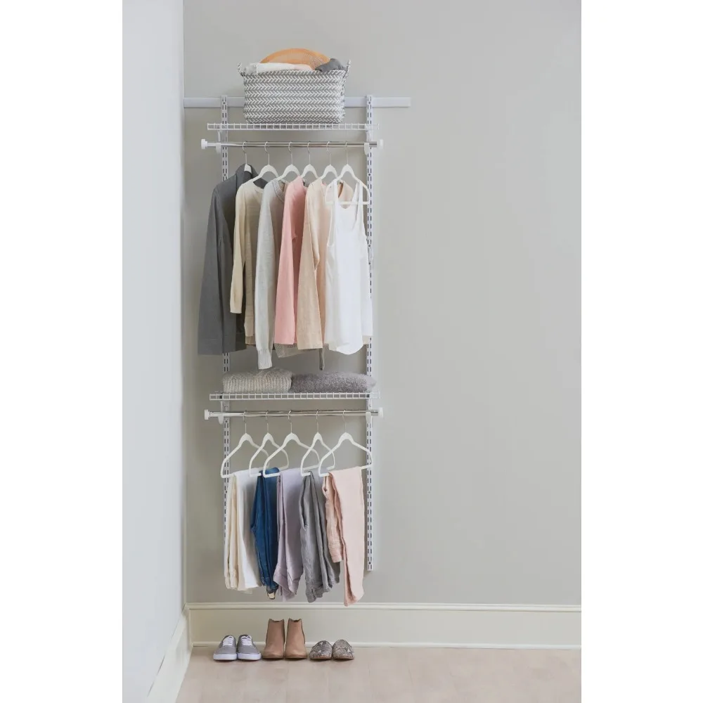 Closet Kit, 2-4ft Steel Expandable Closet Kit Organization Storage Solution, Clothes Storage