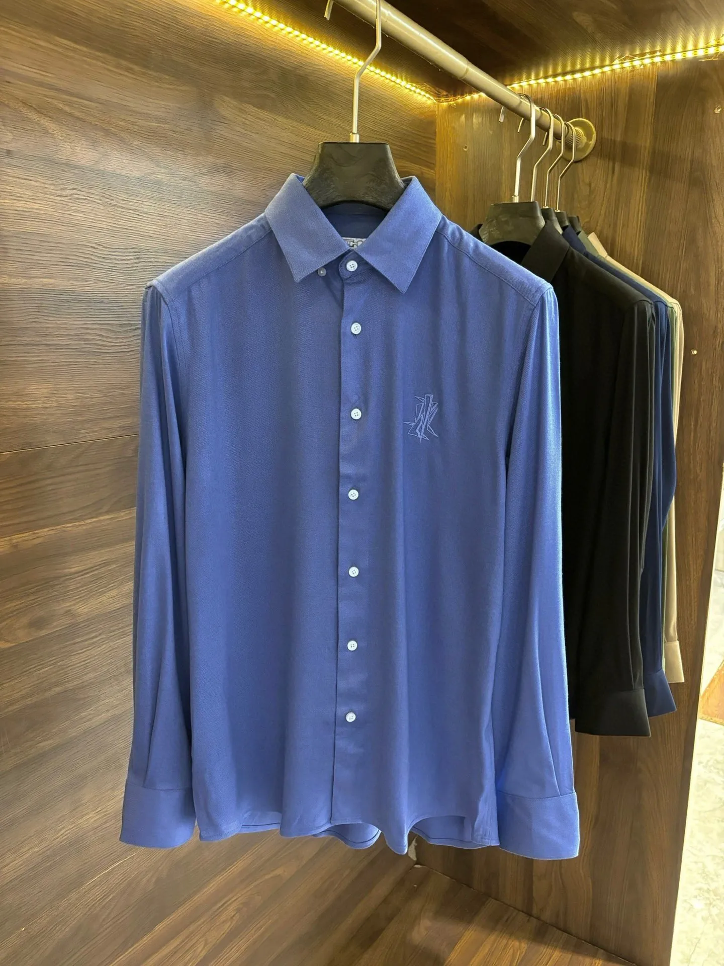 

BLIYOSS College style Long-sleeved Men Casual High-quality Striped Short sleeved Old Money Simplicity Advanced Fabric Size 38-43