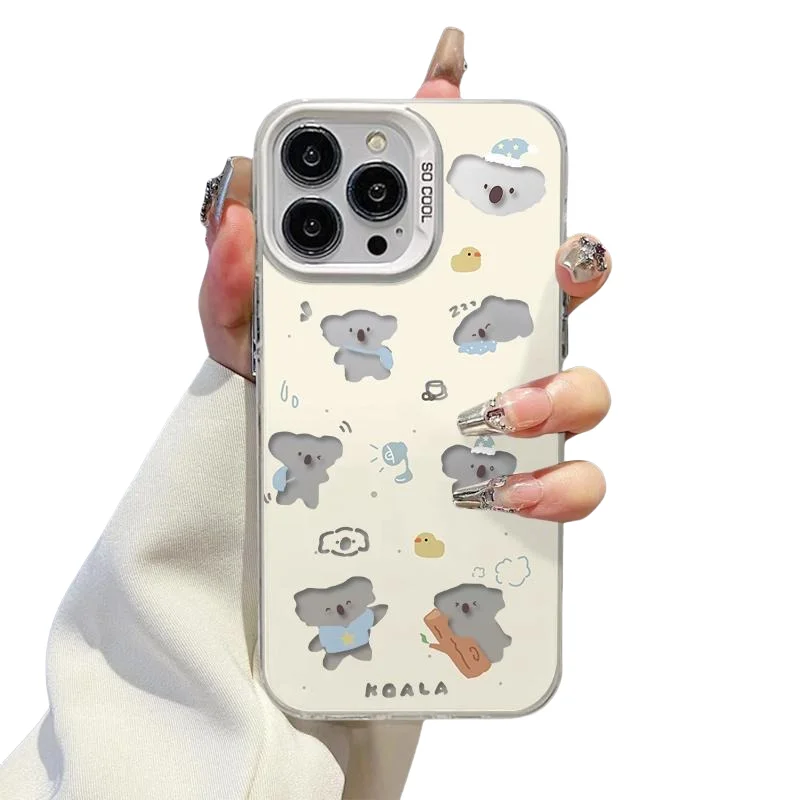 Lucky Koala Phone Case For iPhone 16 15 14 Plus 13 12 11 Pro Max X XR XSMAX Full Cover