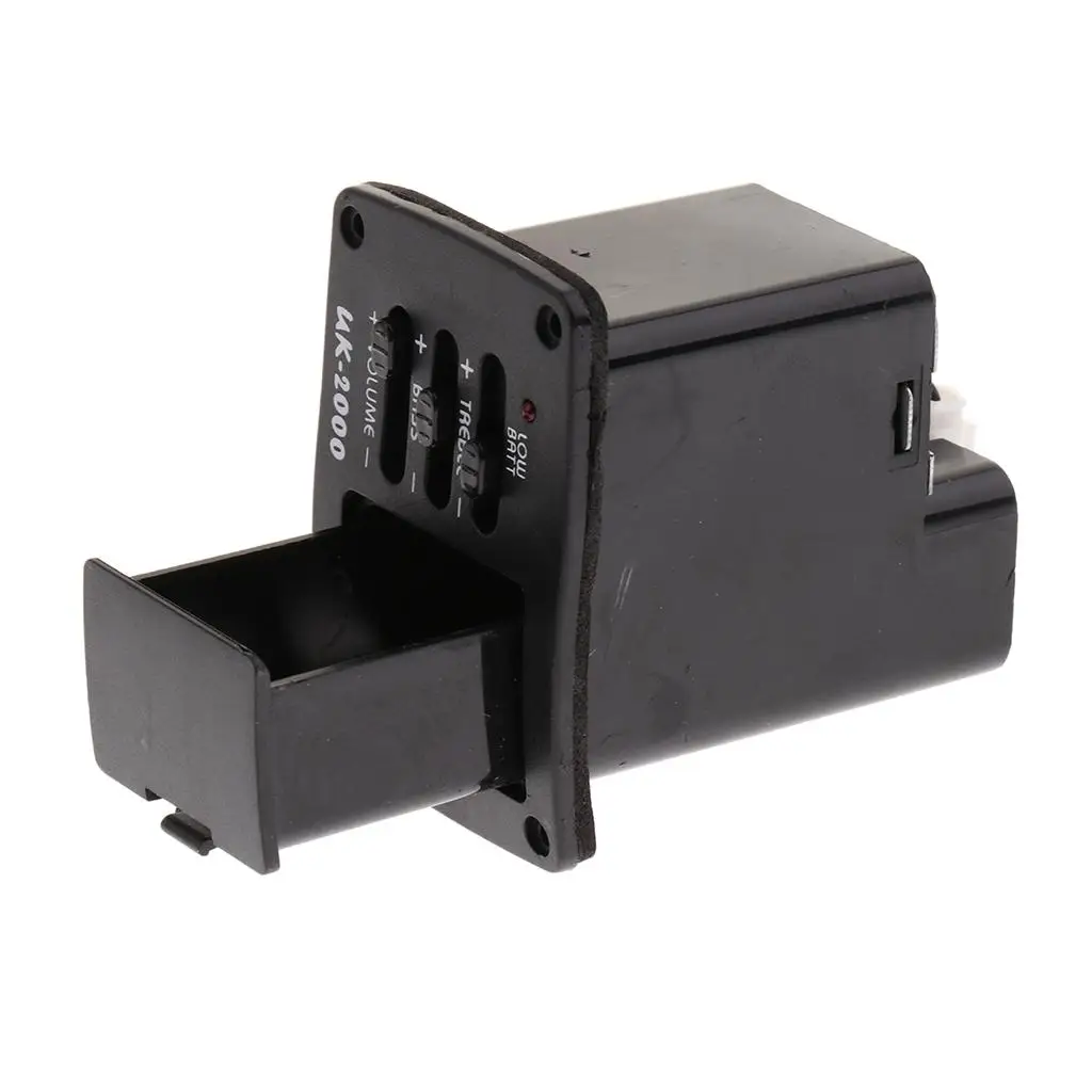 Ukulele Sound Hole Pickup 2 Band EQ Preamplifier Piezo Ukulele Pickup for 4 String Uke DIY Install