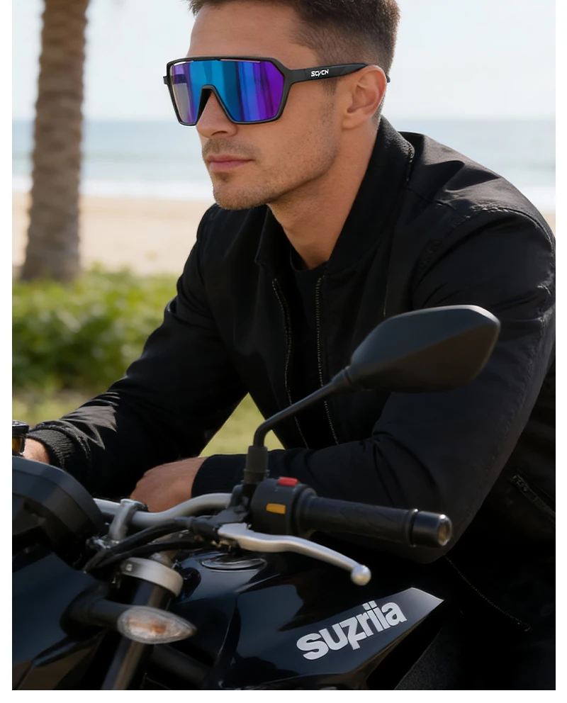 SCVCN Photochrome Sonnenbrille für Herren, Fahrradbrille, UV400n, Damen-Fahrbrille, MTB, Rennrad, Sport, Wandern, Eyewear, Laufen – Detail 21