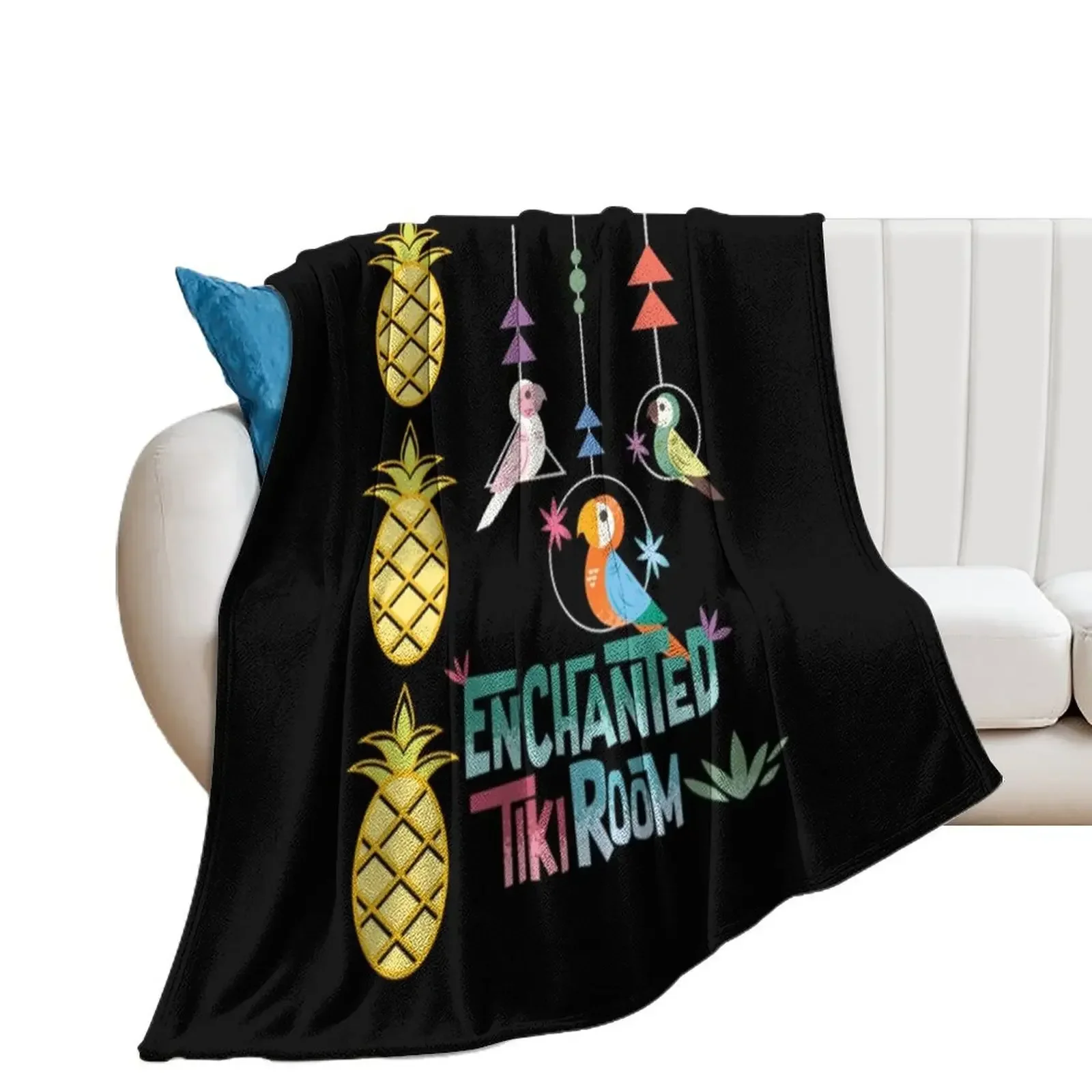 Enchanted Tiki Room T-Shirt Throw Blanket Bed linens Picnic Sofa Luxury Designer Blankets