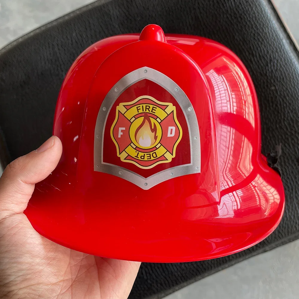 Fireman Sam Birthday Decoration Red Firefighter Kids Cap for Children Gift Fireman Child Costume Teacher Class Tools Supplies