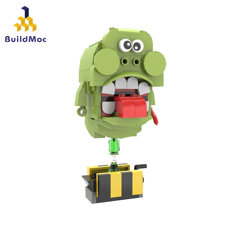 BuildMOC Movies Slimer White Ghosts Action Figures Bricks Ghostbustered Gluttonous Slimeral Brickheadzs Building Blocks Kid Toys