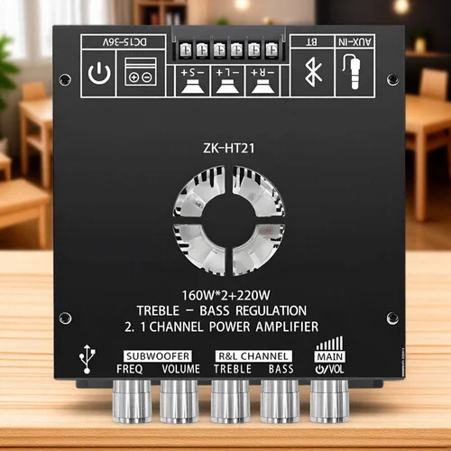 Imagen 1 del producto 21 canales TDA7498E 160WX2 220W Módulo amplificador de potencia digital Bluetooth Subwoofer de tono alto y bajo