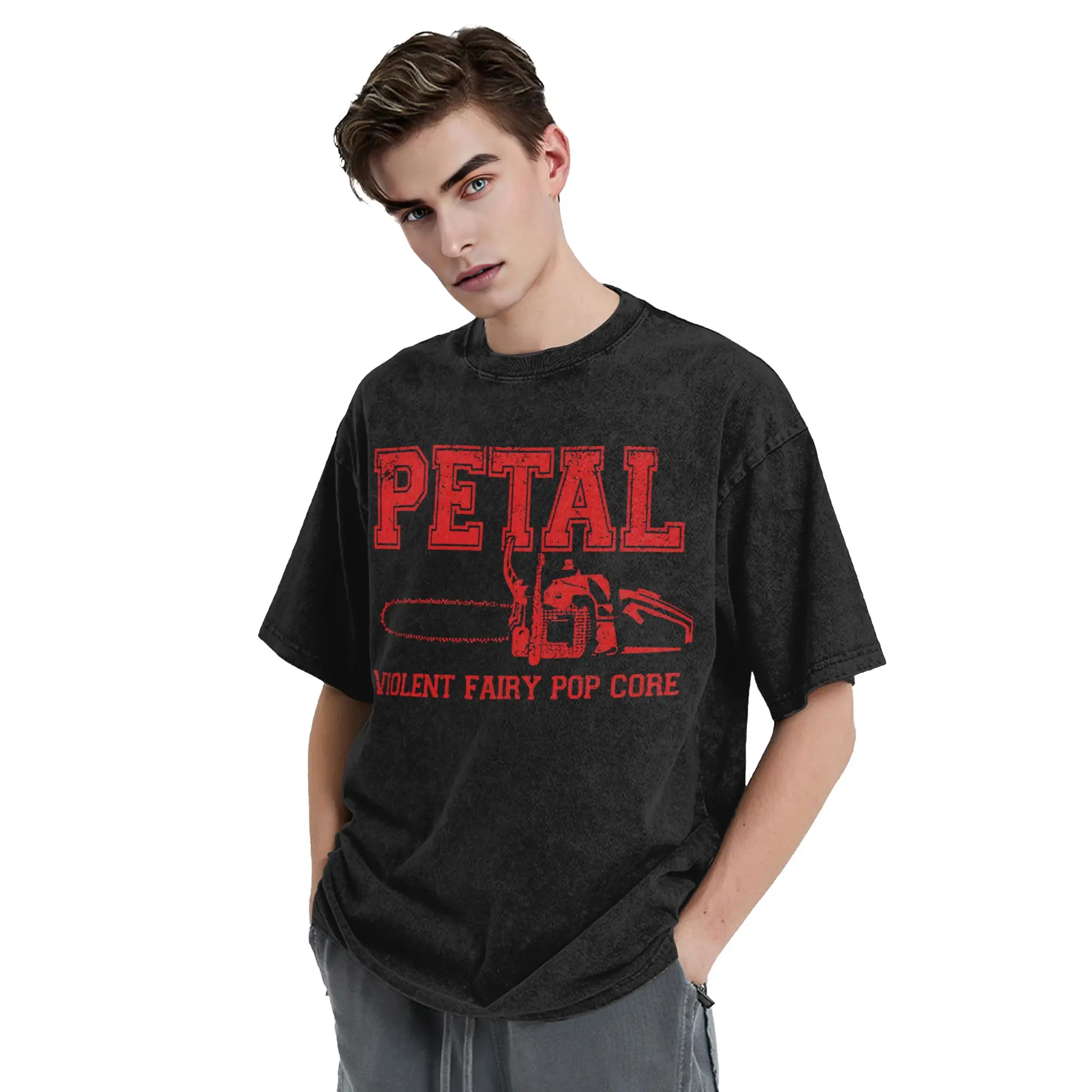 Ariana Grandes Petal Washed T Shirt Streetwear  Vintage T-Shirt  Tees Tops for Men Women 100% Cotton Oversize Graphic Printed