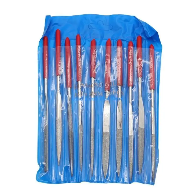 y55e 10pcs ملف الماس للمعادن صائحة الحجر الحجر