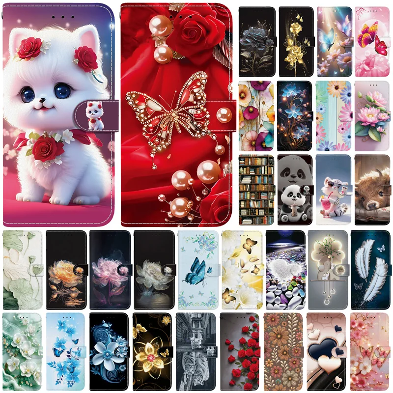 For OPPO Reno 16F 5G Case Wallet Holder Phone Case For Funda Oppo Reno16 F 16FS Reno 16 Pro 5G Cover Fashion Leather Flip Etui