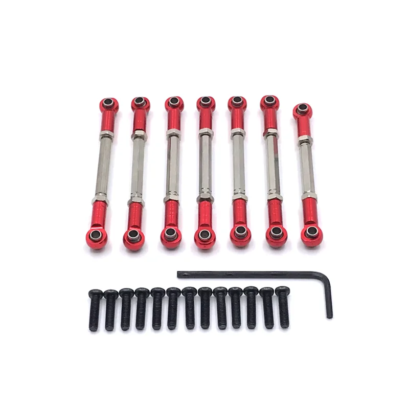 Metal Upgrade Front and Rear Steering Adjustable Links For WLtoys 1/10 104001 104002 RC Car Parts