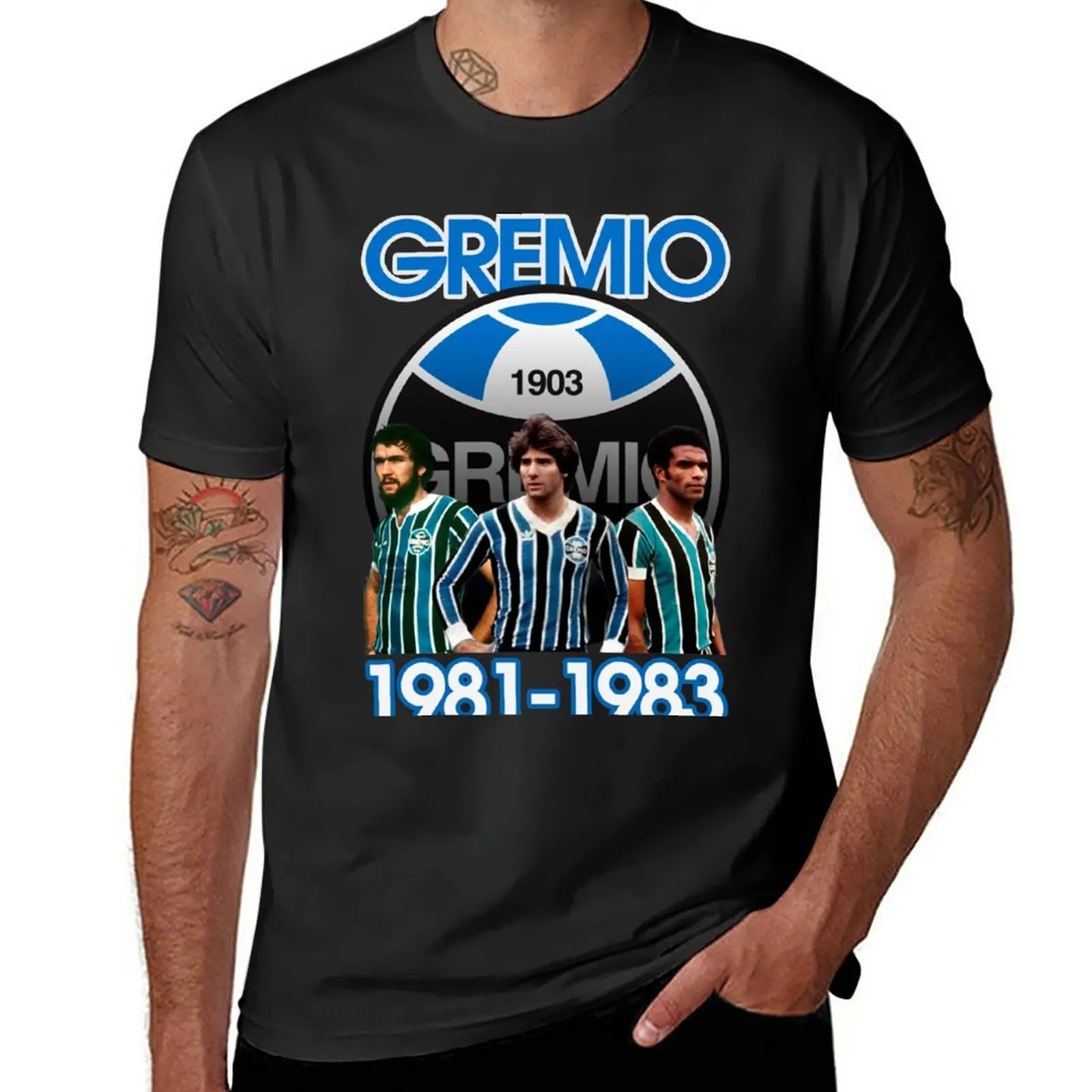 New Grêmio campe?o mundial de futebol T-Shirt heavyweight t shirts vintage t shirt mens clothes