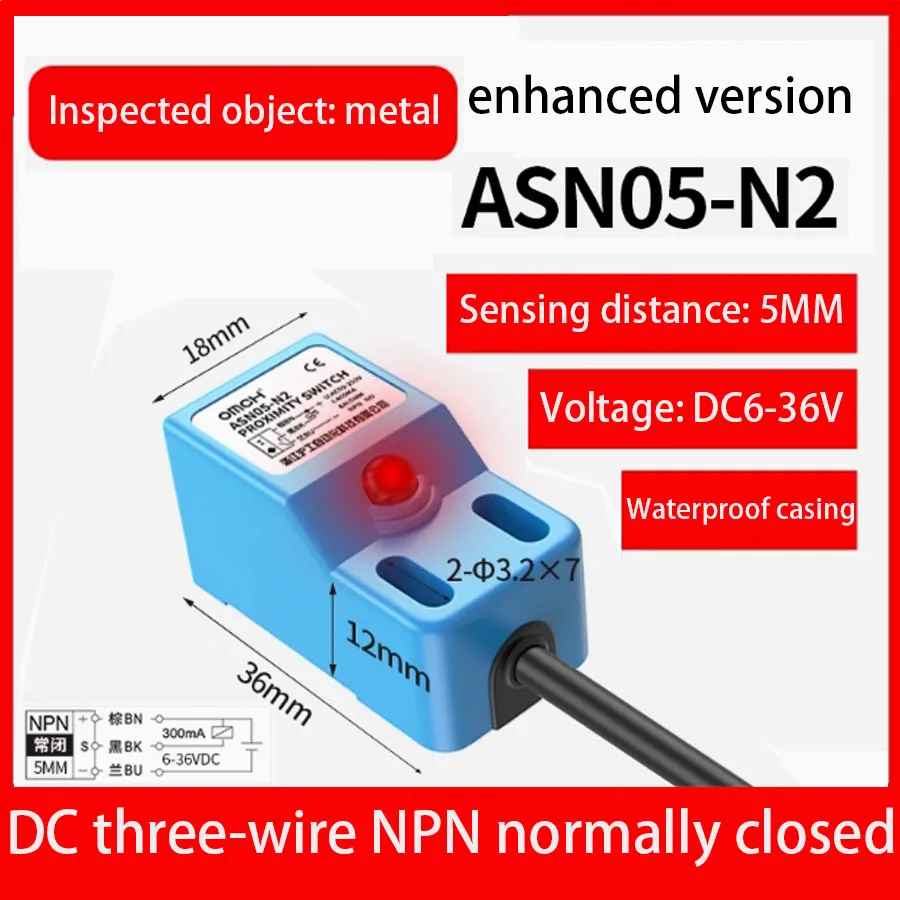 Square metal induction proximity switch sensor SN04 n/n2/3/p/d1/y two or three wire NPN24V