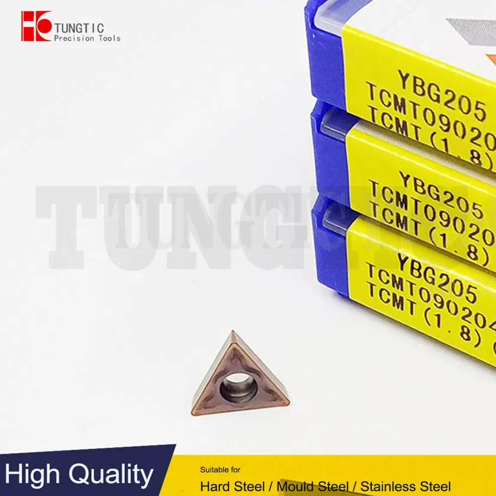 TCMT090204-EM YBG205 YBG202 YBM153 TCMT(1.8)(1.5)1-EM Turning Cutter Lathe Inserts Tools for Stainless Steel Positive-Medium