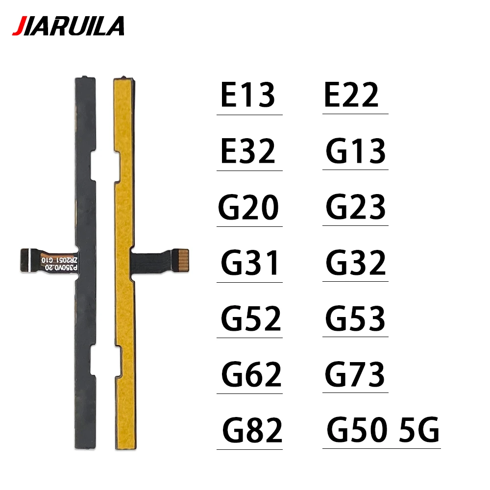 For Moto E13 E22 E32 G13 G20 G23 G31 G32 G50 5G G52 G53 G62 G73 G82 Power On Off Button Volume Switch Key Control Flex Cable