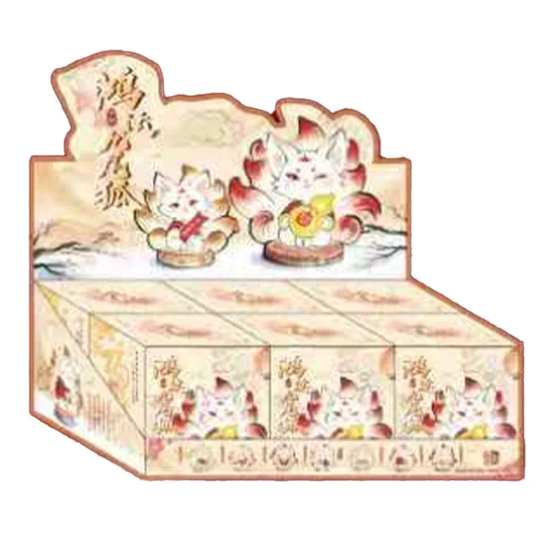 6-delige willekeurige set: creatieve oude stijl Lucky NineTailed Fox Blind Box Guochao handgemaakte figuren voor thuis- en desktopdecoratie