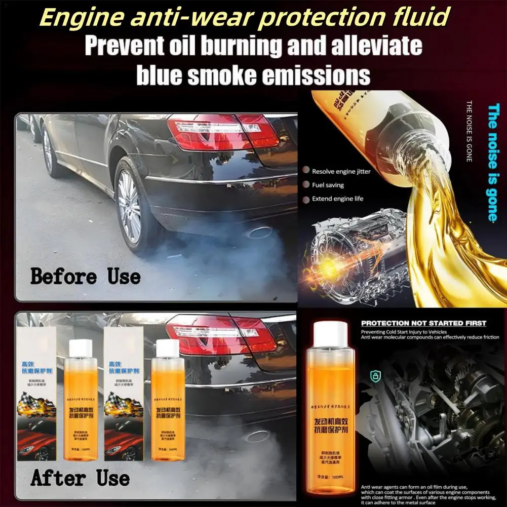 

Car Engine Anti-wear Protection Fluid Suppresses Engine Oil Burning Efficiently Reduces Noise Diesel Gasoline Engine General