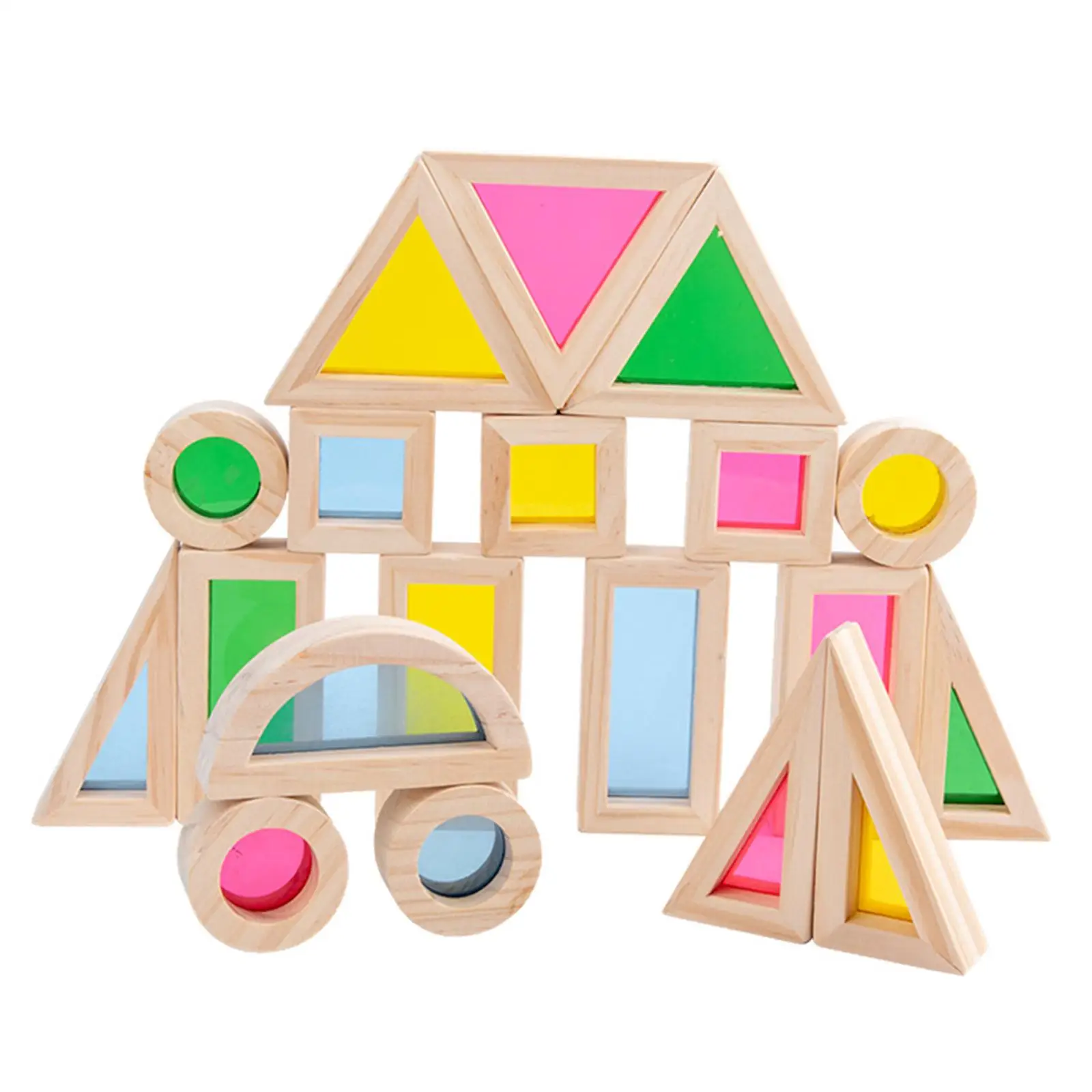 Bloques de construcción apilables para niños y niñas, juguete sensorial colorido para niños de 3 a 5 años, 24x