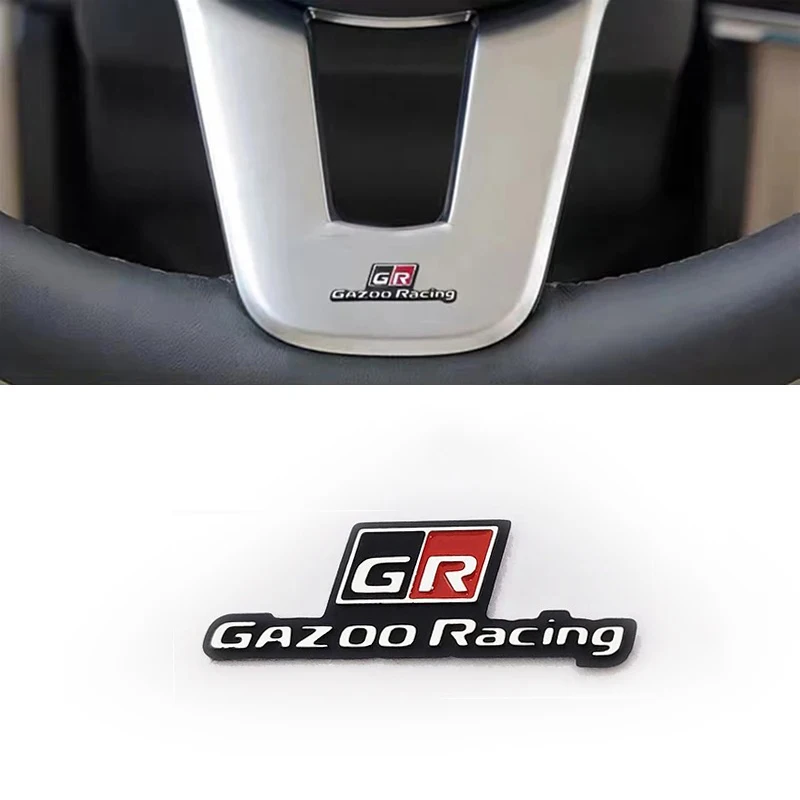 

Car Steering Wheel Interior Emblem Badge Decals Sticker For Toyota GR GAZOO Racing Logo CHR SUPRA Corolla RAV4 Prius YARiS Hilux