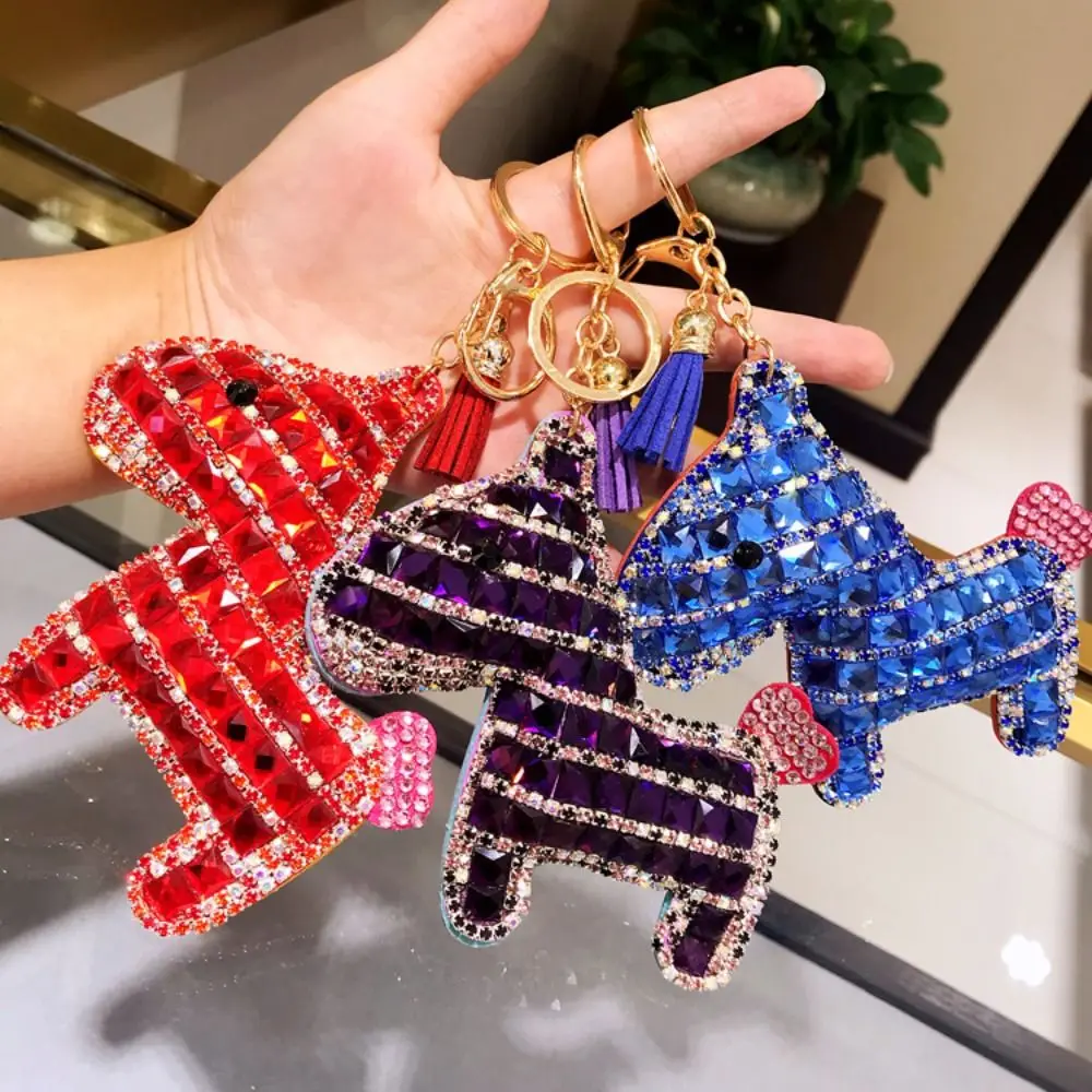 Colorful South Korea Bore Pony Keychain Fashionable Cartoon Car Key Ring Creative Cute Bag Pendant Student