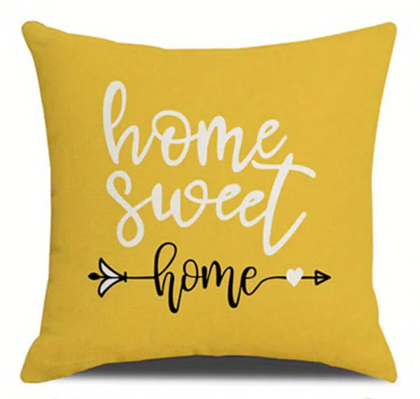 Yellow and white geometric patterned pillowcase, suitable for living room and bedroom decoration, pillow insert not included.