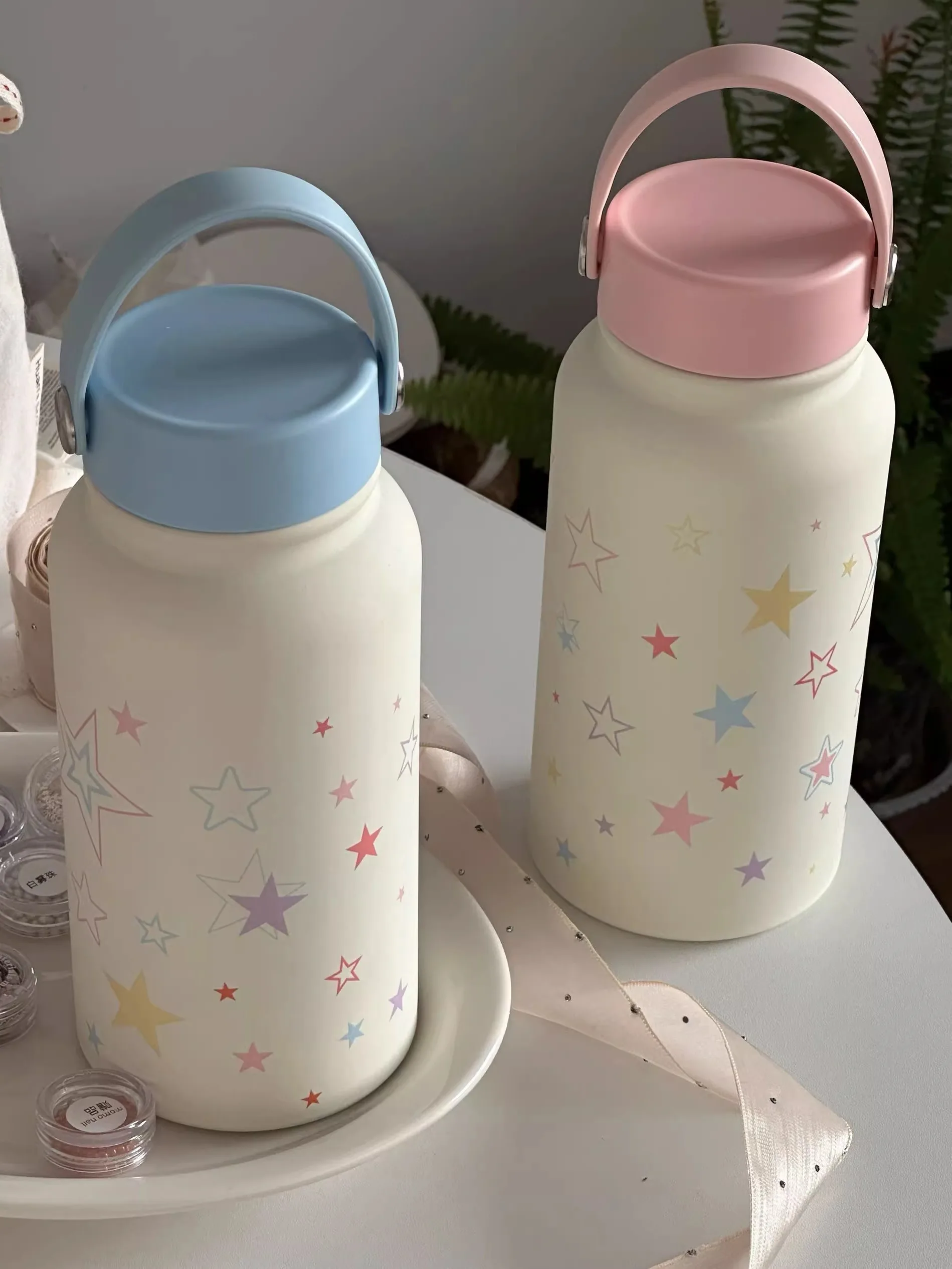 韓国風可愛い星型携帯ステンレス鋼36ウォーターボトルギフトボックス飲料用具水筒と水差し