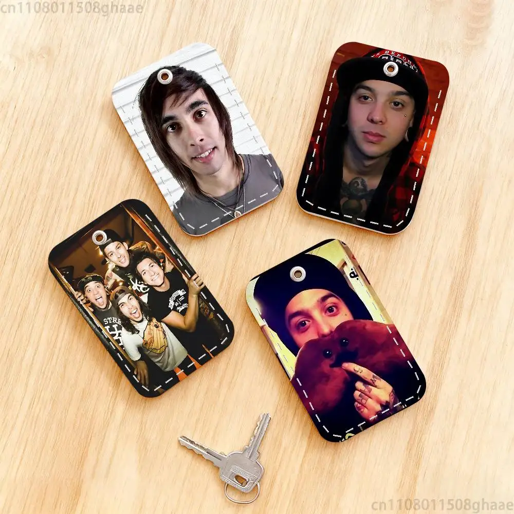

Band P-Pierce The Veil Keychain Card Holder, Badge Credit Card Holder, Student ID Card Holder