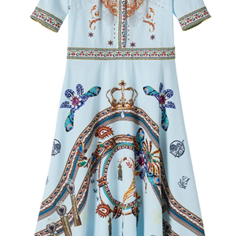 Ele Abito da vacanza con stampa floreale ort Sve Maxi Dr ingombrante in vita Nuovo 2023 da donna Faion in fibra di poliestere 00%