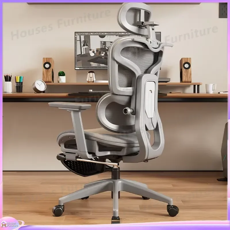 Hot Sale Modern Adjustable Ergonomic Gaming Chair with Footrest 360° Swivel Lumbar Support Breathable Mesh Back Office Chair