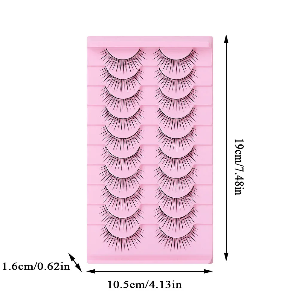 3D 내추럴 인조 속눈썹, 고양이 눈 속눈썹, 위스피 내추럴 긴 속눈썹, 익스텐션 메이크업 도구, 코스프레 인조 밍크 속눈썹, 10 쌍, 신제품