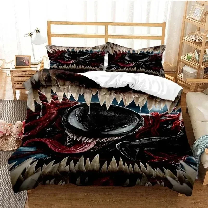 Venoms Bedding Set Duvet Cover Bed Set Quilt Cover Pillowcase Comforter king Queen Size Boys Adult Bedding Set - view 5